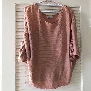 Zara off the shoulder sweater mauve S